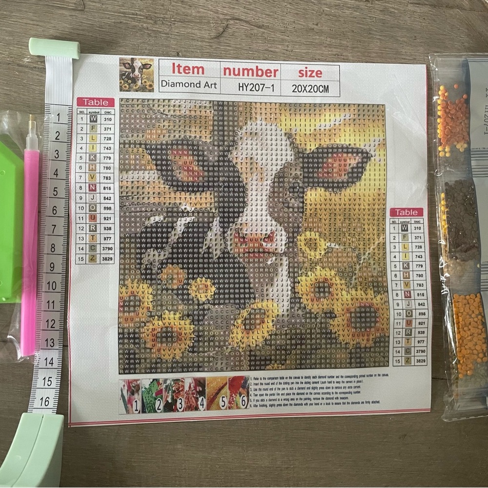 Cow diamond art